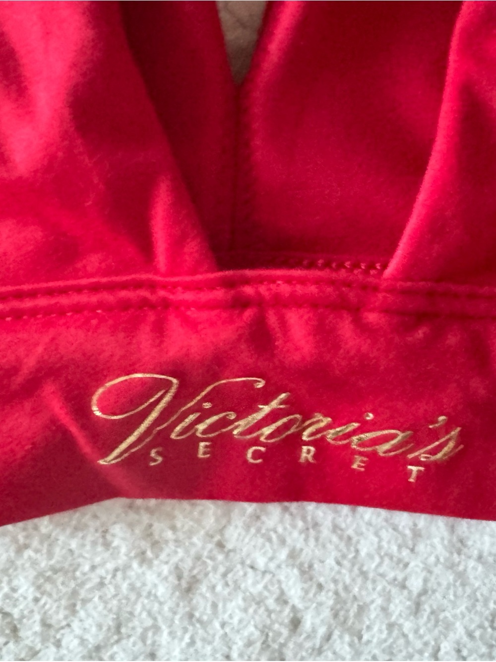 Victoria's Secret Red Plunge Sports Bralette